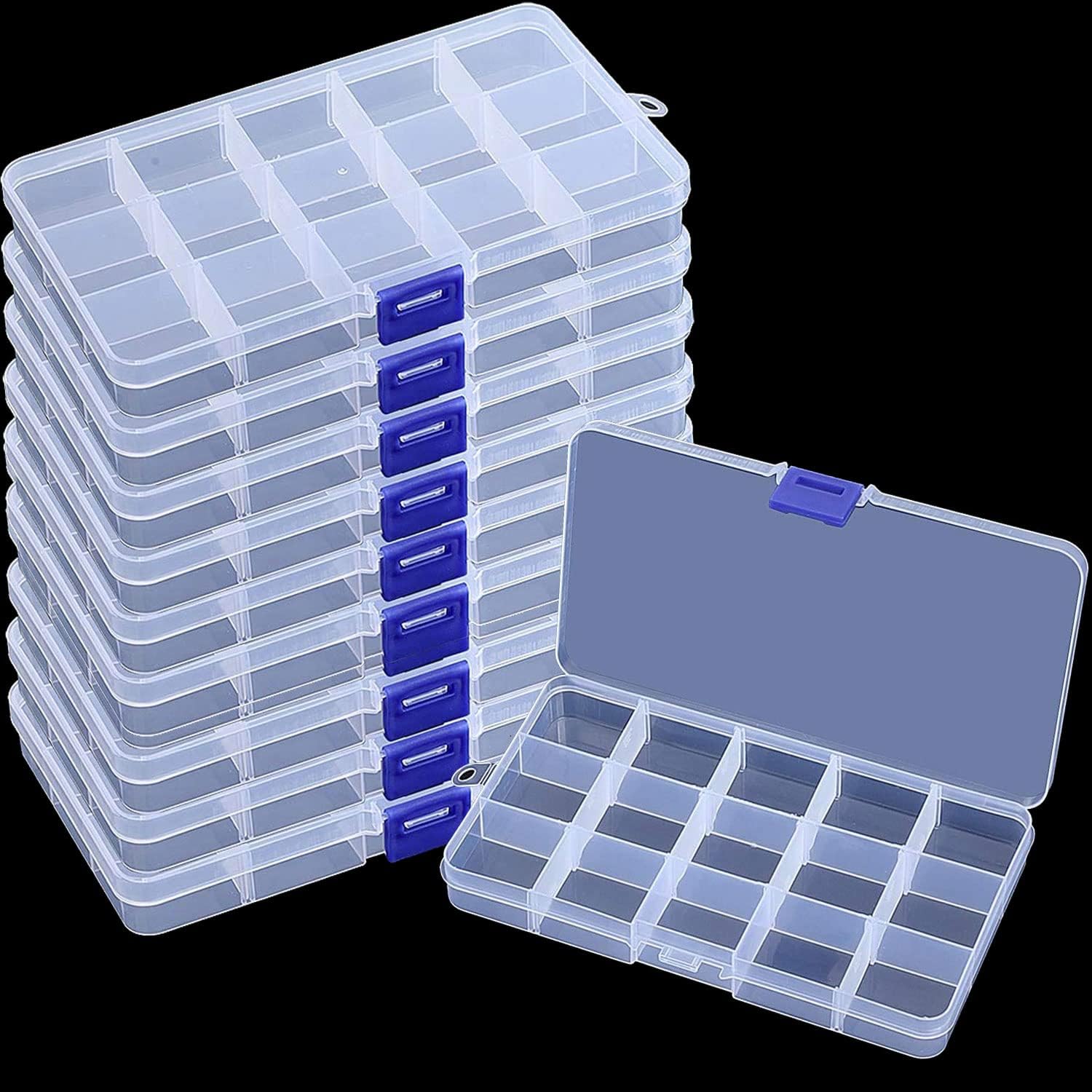 Tackle Box - 15 Grids Small Plastic Storage Box