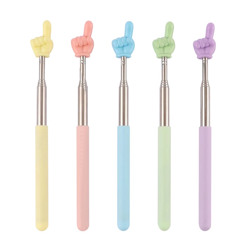 Telescopic Fishing Rod - Macaron Retractable Teacher Pointer Rod Finger