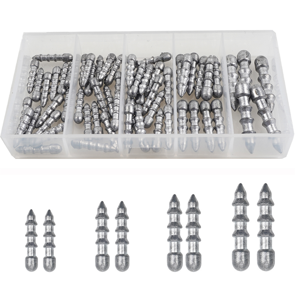 Fishing Quest - 60PCS Nail weights Worm Fishing sinkers