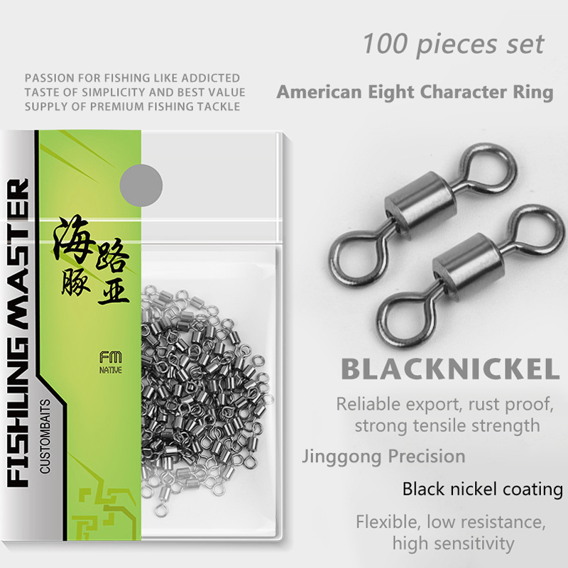 Fishing Quest - ★▲100Pcs Fishing Swivels Stainless Steel Rolling