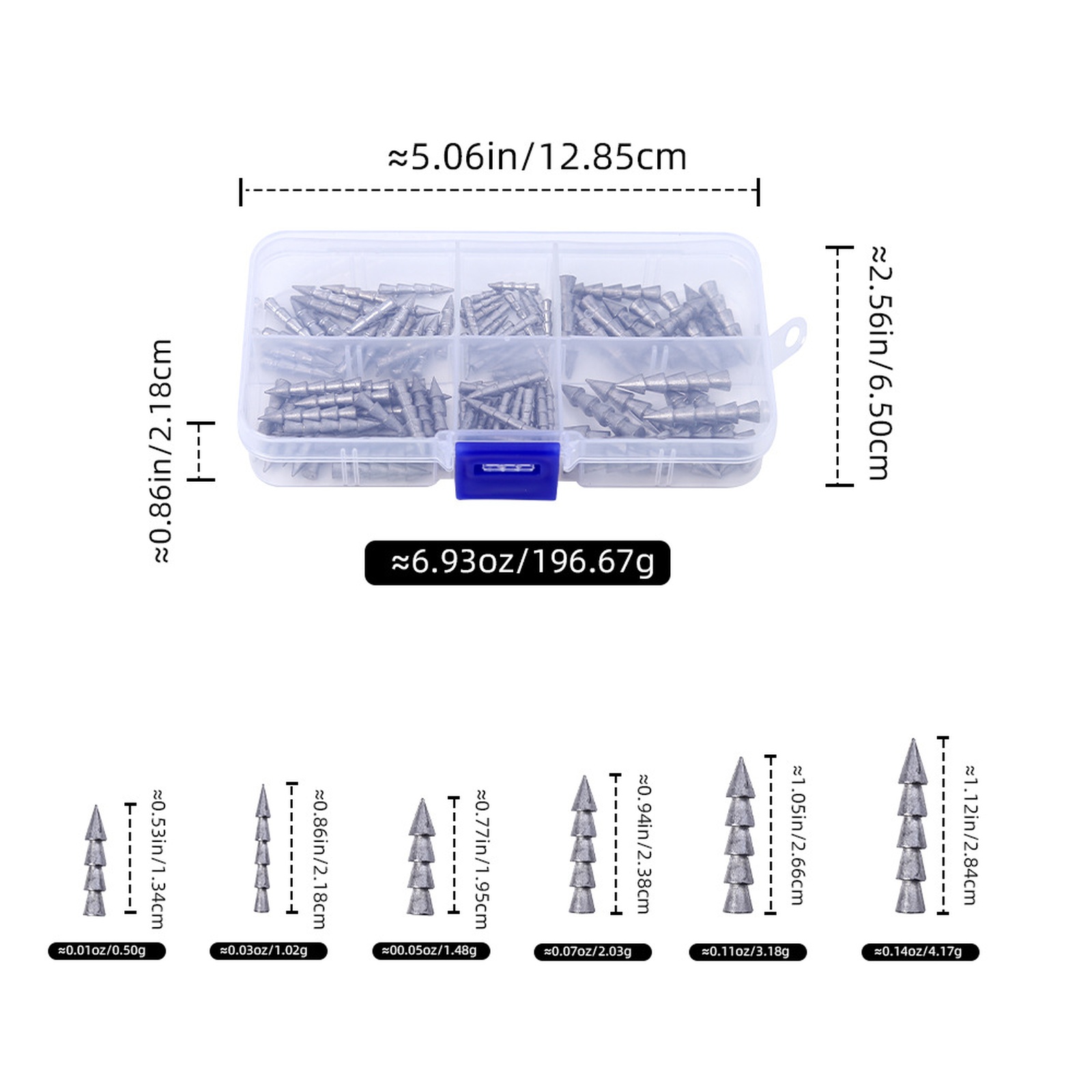 Tungsten Nail Weights 100 Kit  - огляд і ціна Tungsten Sinkers
