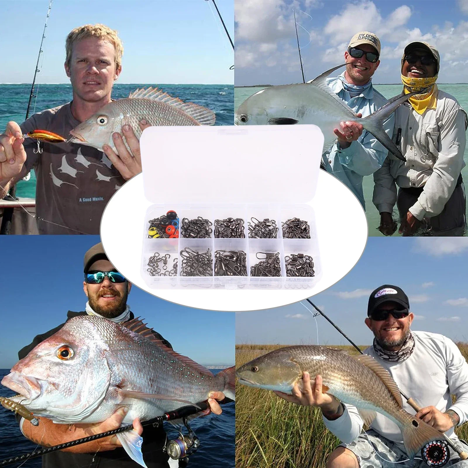 115pcs Fishing Swivel Connecto - огляд і ціна Tackle Box
