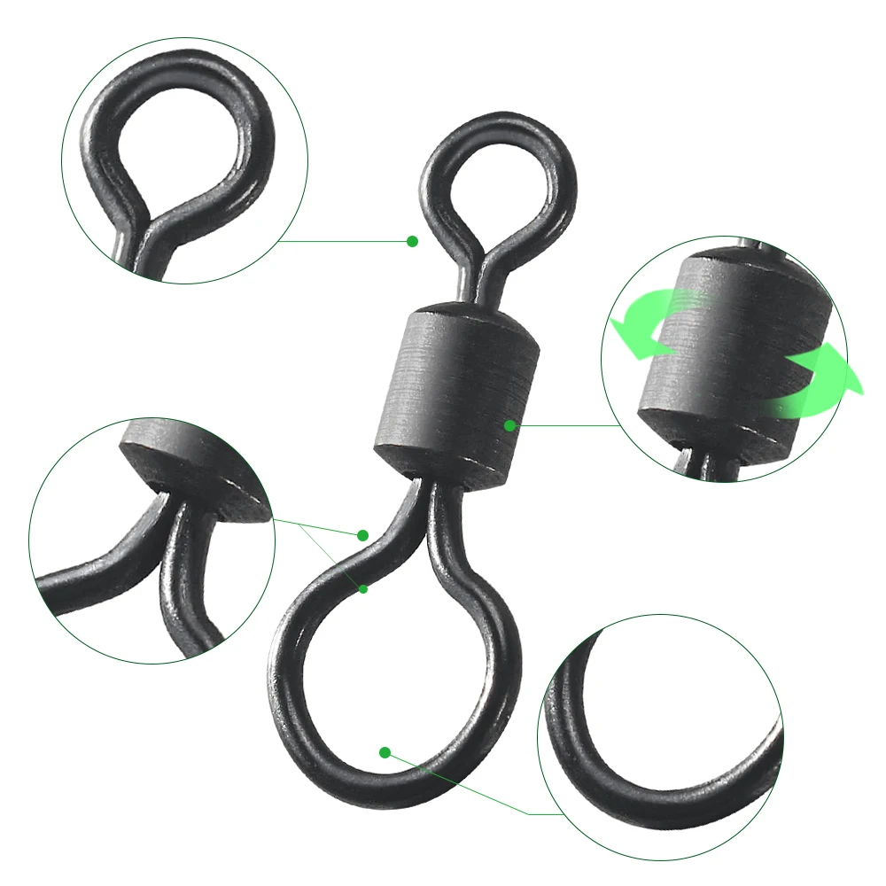 100pcs Carp Fishing Swivel Big - огляд і ціна Fishing Quest