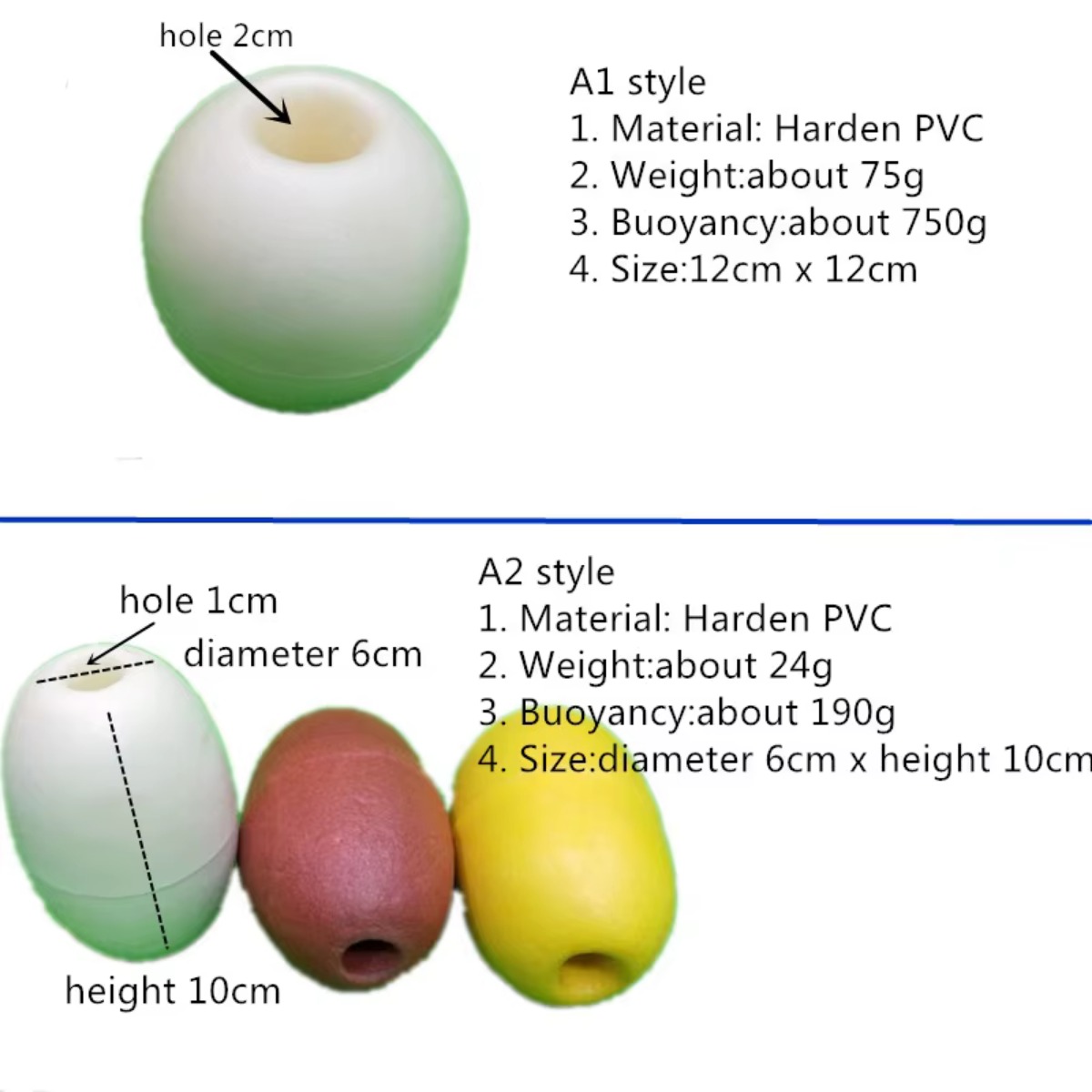 hard PVC foam floating ball aq - огляд і ціна Fishing Equipment Net