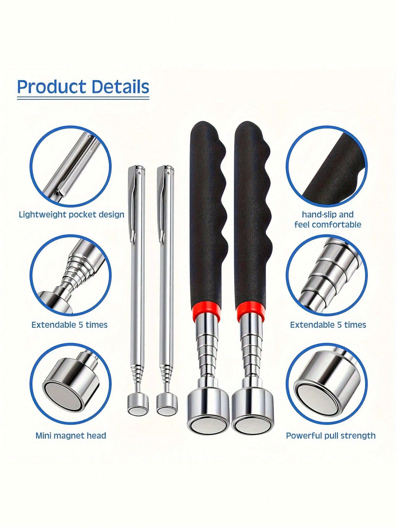 Retractable Magnet Pickup Tool - огляд і ціна Telescopic Fishing Rod