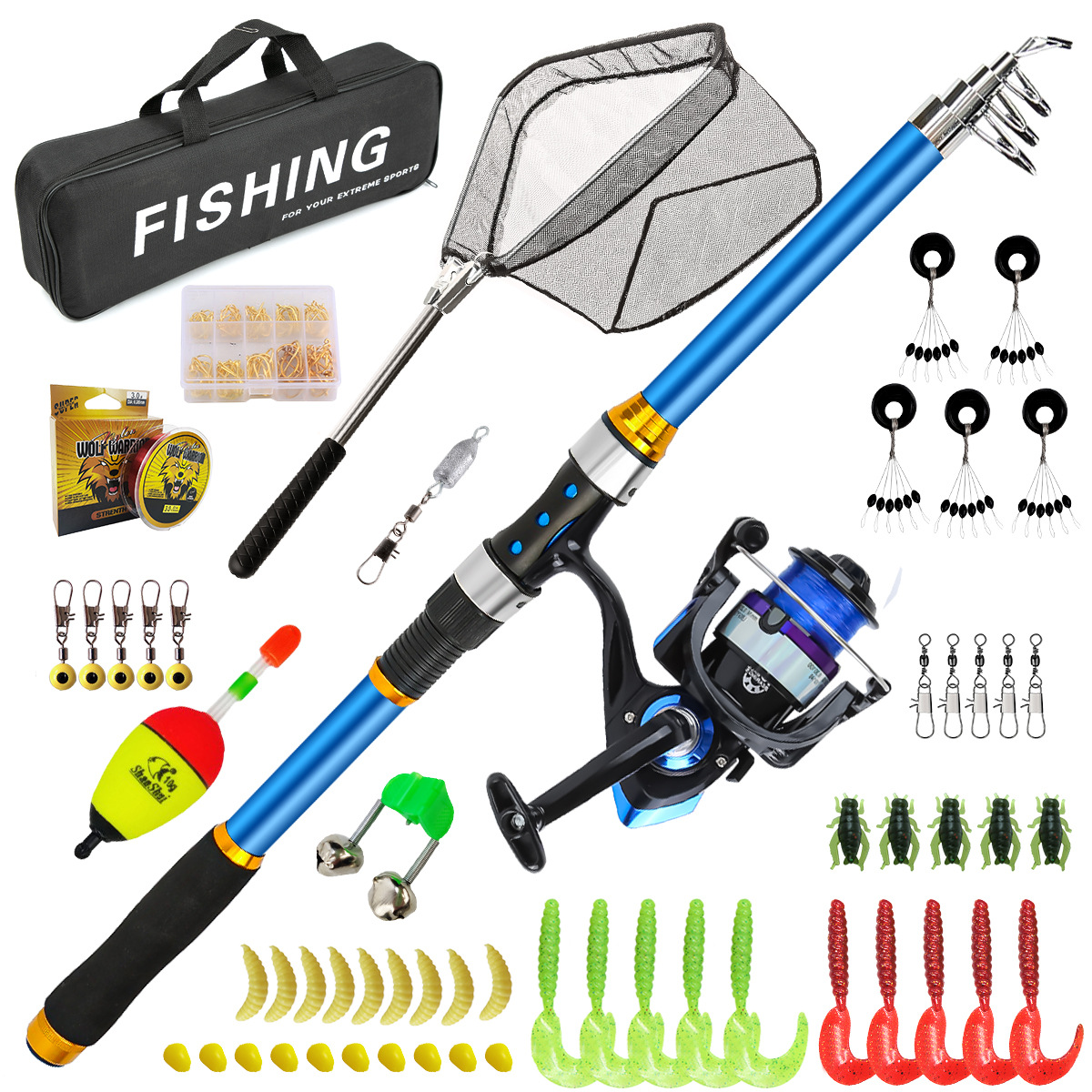 2.1-3.6M Telescopic Glass Fibe - огляд і ціна Fishing Equipment Line