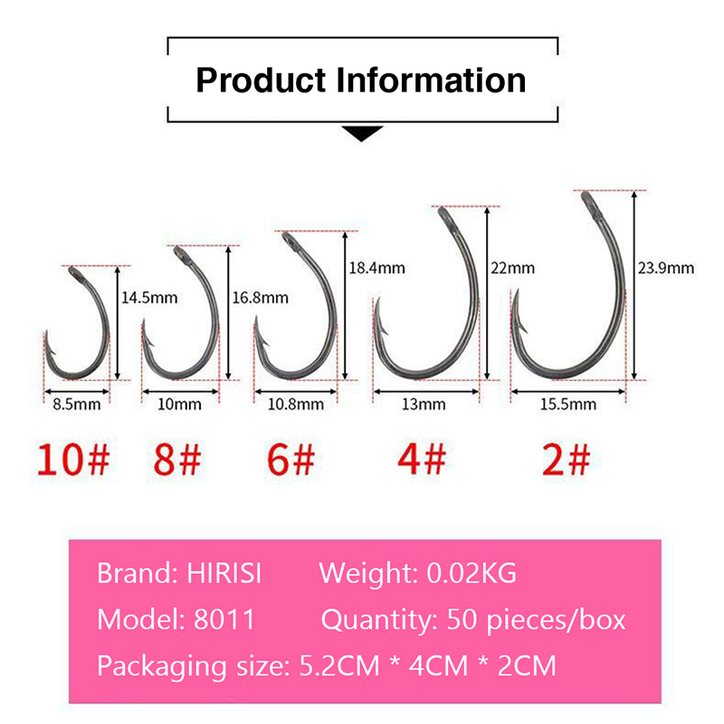 New Hirisi 50pcs Boxed Hooks B - огляд і ціна Tackle Box