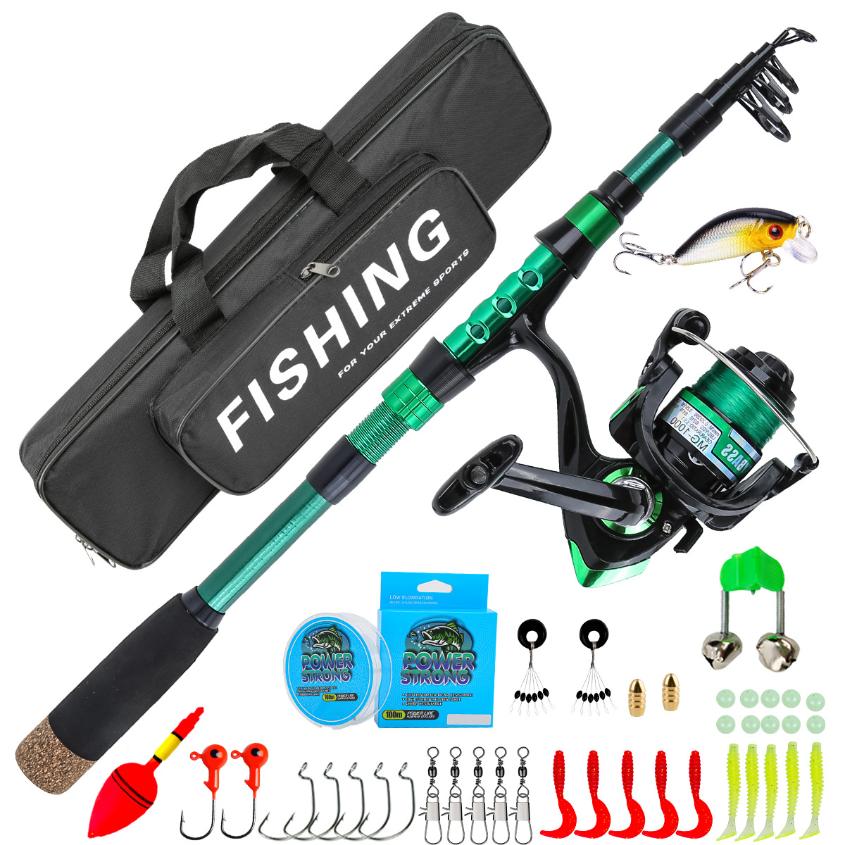 1.8 Meters Green Carbon Fiber  - огляд і ціна Fishing Equipment Line