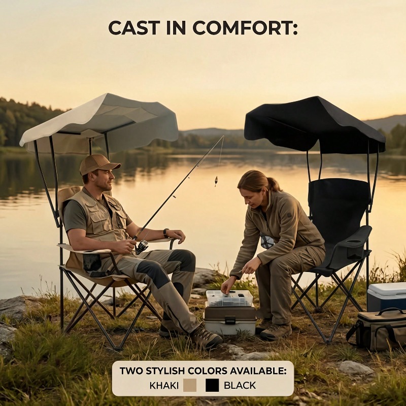 Outdoor Camping Chair With Awn - огляд і ціна Fishing Equipment Net