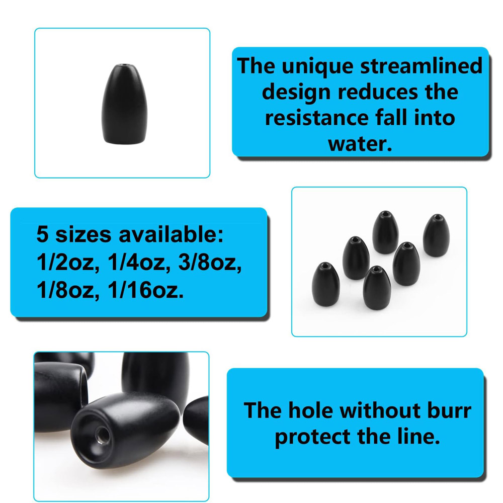Tungsten Steel Fishing Weights - огляд і ціна Tungsten Sinkers